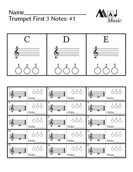 First 3 notes — Trumpet / baritone TC