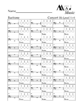 Concert Bb scale — Baritone