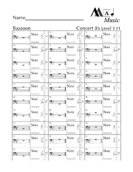 Concert Bb scale — Bassoon
