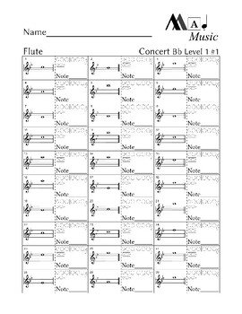 Concert Bb scale — Flute