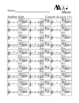 Concert Bb scale — Mallets / piano