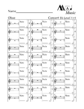 Concert Bb scale — Oboe