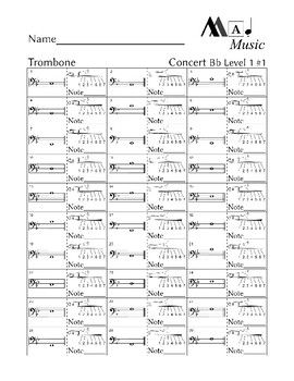 Concert Bb scale — Trombone
