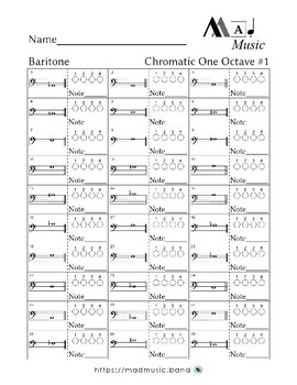 Chromatic scale — Baritone (4-valve)