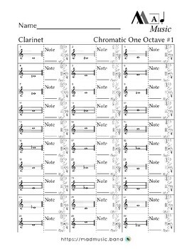 Chromatic scale — Clarinet