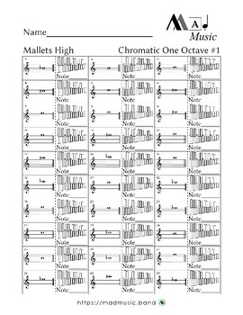 Chromatic scale — Mallets / piano (High)