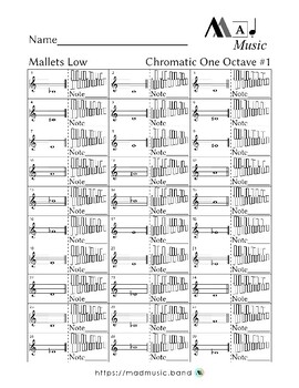 Chromatic scale — Mallets / piano (Low)