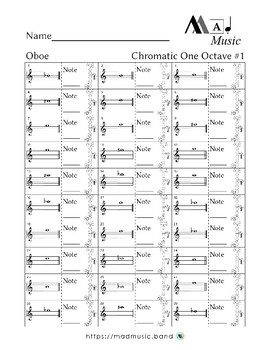 Chromatic scale — Oboe