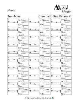Chromatic scale — Trombone