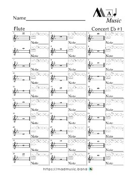 Concert Eb scale — Flute