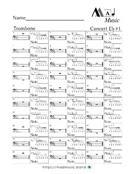 Concert Eb scale — Trombone