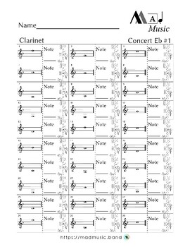 Concert Eb scale — Clarinet