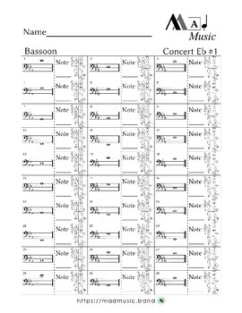 Concert Eb scale — Bassoon