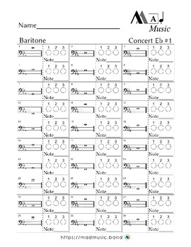 Concert Eb scale — Baritone