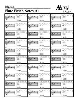 First 5 notes — Flute