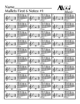 First 6 notes — Mallets / piano